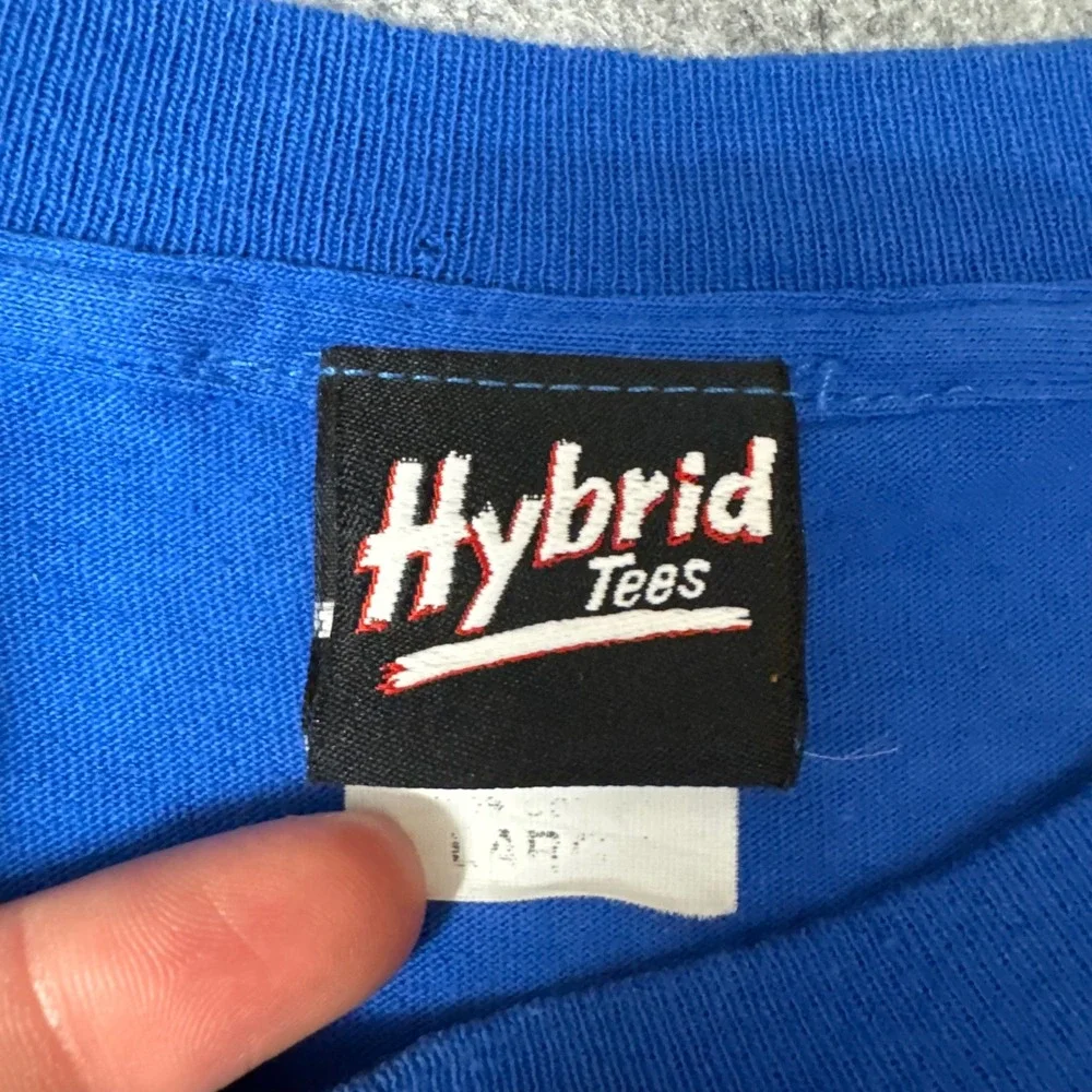 Hybrid Tees Hamster Wheel Graphic T-Shirt Mens Large Blue Funny Sarcastic Shirt